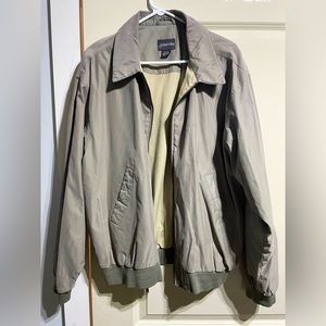 St. John’s Bay Mint Gray Silver XL Vintage Bomber Jacket